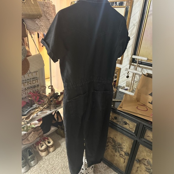 Free People Marla TrouserDenim Jumpsuit with pockets - Picture 5 of 9